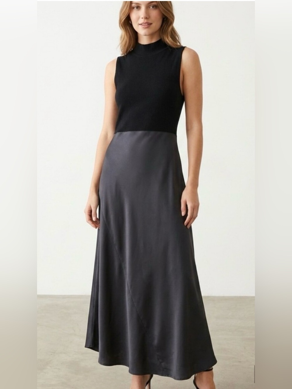 Zara two tone sleeveless Black Sleeveless Dress small